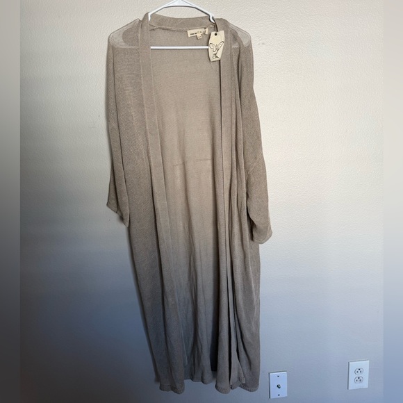 NWT Johnny Was CALME Linen Long Cardigan (Missing Tie) | Oatmeal Neutral - Picture 2 of 7